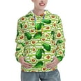 thumbnail image 1 of Daiia Avocado Green Striped Pattern Women's Fashion Hoodies & Sweatshirts with Kangaroo Pocket Hooded Sweatshirt with Eye-catching Drawstrings-XX-Large, 1 of 7