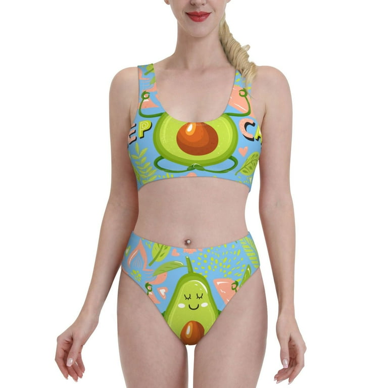 Daiia Avocado Keep Calm Women'S Bikini Swimsuit Two Piece Daiia Avocado Keep Calm Women'S Bikini Swimsuit Two Piece