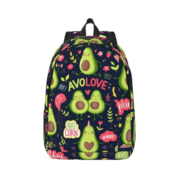 Daiia Avocado Love Vintage Canvas Backpack for Men and Women ,Hiking Backpack,Travel Laptop Bag for School,Large Capacity Backpack