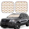 thumbnail image 1 of Daiia Avocado Lovers 2PCS Car Windshield Sun Shade, Foldable Sun Shield for Car Front Window, Auto Sun Blocker Visor Protector Universal for Truck SUV Pickup-Large, 1 of 7