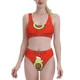thumbnail image 1 of Daiia Avocado Merry Christmas printed 2 piece Swimsuit Bikinis for Women High Waisted Racerback Bathing Suits Summer Tummy Control Scoop Neck Swimwear-X-Large, 1 of 8