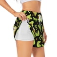 thumbnail image 1 of Daiia Avocado Toast Pattern Women's 2 in 1 Running Shorts - Lightweight Athletic Workout Gym Yoga Shorts Liner with Phone Pockets-X-Large, 1 of 7