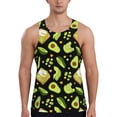 thumbnail image 1 of Daiia Avocado Toast Printed Men's Quick Dry Fit Muscle Tank Top Slim-Fit Tank Workout Tank Top Lightweight Sports Tank Top-Large, 1 of 7