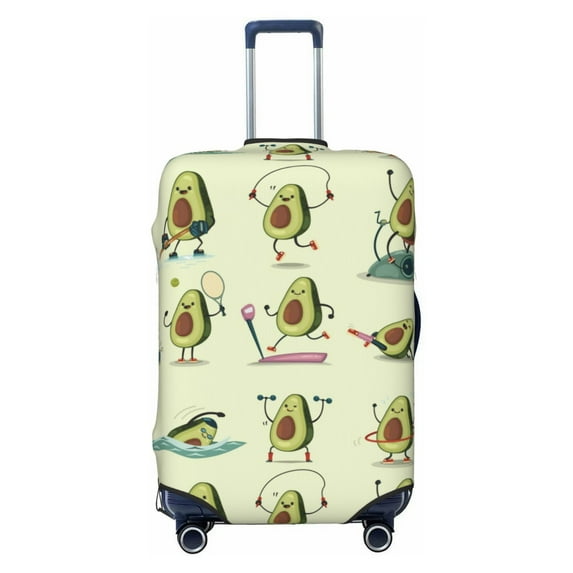 Daiia Avocado for Exercise Luggage Cover, Thickened Washable Travel Luggage Covers, Elastic Unique Baggage Covers for 18-20 inch Luggage-X-Large