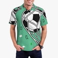 thumbnail image 1 of Daiia BALL INSIDE THE NET GOAL Pattern Men’s Polo Shirts,Solid Deck Shirt,Classic Fit, Breathable Cotton Polo for Casual and Sport Wear-X-Large, 1 of 7