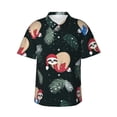 thumbnail image 1 of Daiia Baby Sloths Sleeping Hawaiian Shirt for Men Gentle Cotton Regular Short Sleeve Casual-Medium, 1 of 9