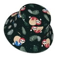 thumbnail image 1 of Daiia Baby Sloths Sleeping On The Christmas Ball Pattern Bucket Hat - Trendy Cotton Sun Hat for Beach, Golf, Fishing - Fun Outdoor Vacation Boonie for Men and Women, 1 of 9