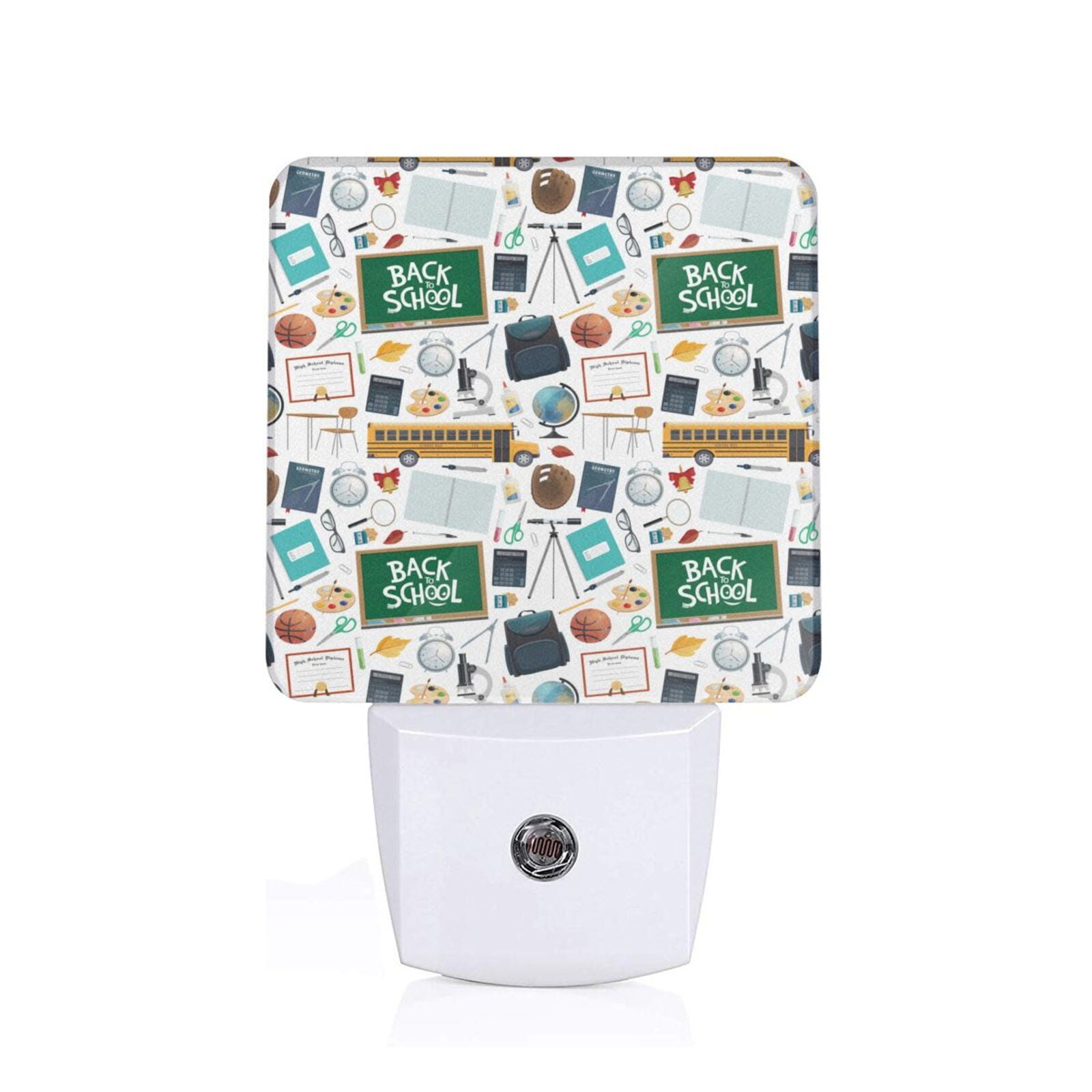 Daiia Back To School A Pattern Plugin LED Backlit Night Light with