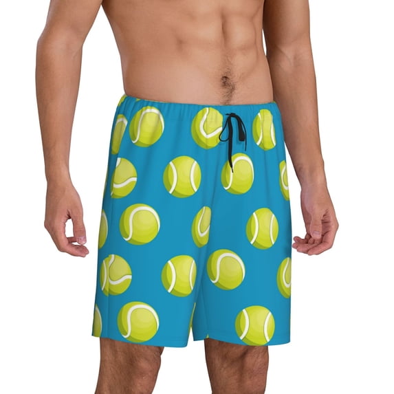 Daiia Ball Tennis Mens Woven Stretch Pajama Short,Short Pajama Pants-3X-Large