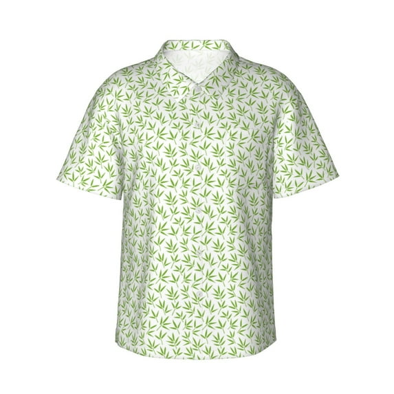 Daiia Bamboo 1 Hawaiian Shirt for Men Gentle Cotton Regular Short Sleeve Casual-XX-Large