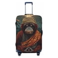 thumbnail image 1 of Daiia Banana Leaf Meditating Gorilla Luggage Cover, Thickened Washable Travel Luggage Covers, Elastic Unique Baggage Covers for 18-20 inch Luggage-X-Large, 1 of 9