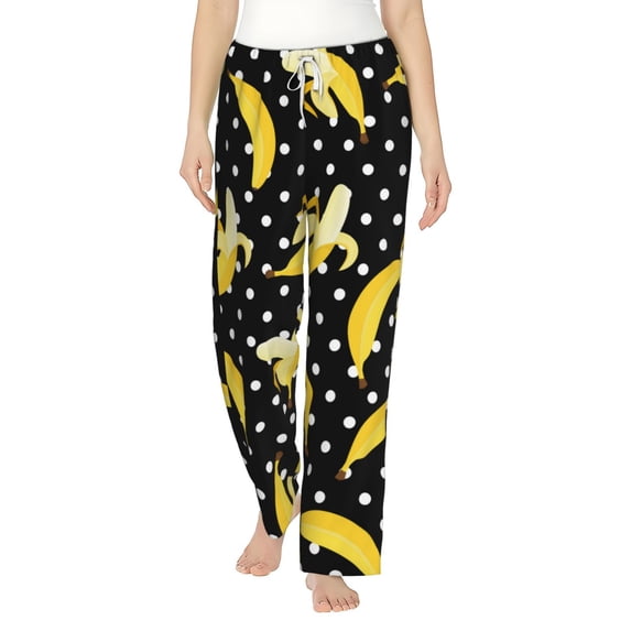 Daiia Banana Women's Sleep Pant with Pockets and Drawstring,Pajama Pants-Medium