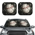 thumbnail image 1 of Daiia Baseball Breaking Glass 2PCS Car Windshield Sun Shade, Foldable Sun Shield for Car Front Window, Auto Sun Blocker Visor Protector Universal for Truck SUV Pickup-Large, 1 of 7