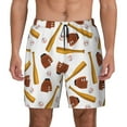 thumbnail image 1 of Daiia Baseball Sport Mens Swim Trunks Swim Shorts Quick Dry Swim Shorts with Mesh Lining Pockets-Small, 1 of 9