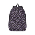 thumbnail image 1 of Daiia Bat Purple Vintage Canvas Backpack for Men and Women ,Hiking Backpack,Travel Laptop Bag for School,Large Capacity Backpack, 1 of 8