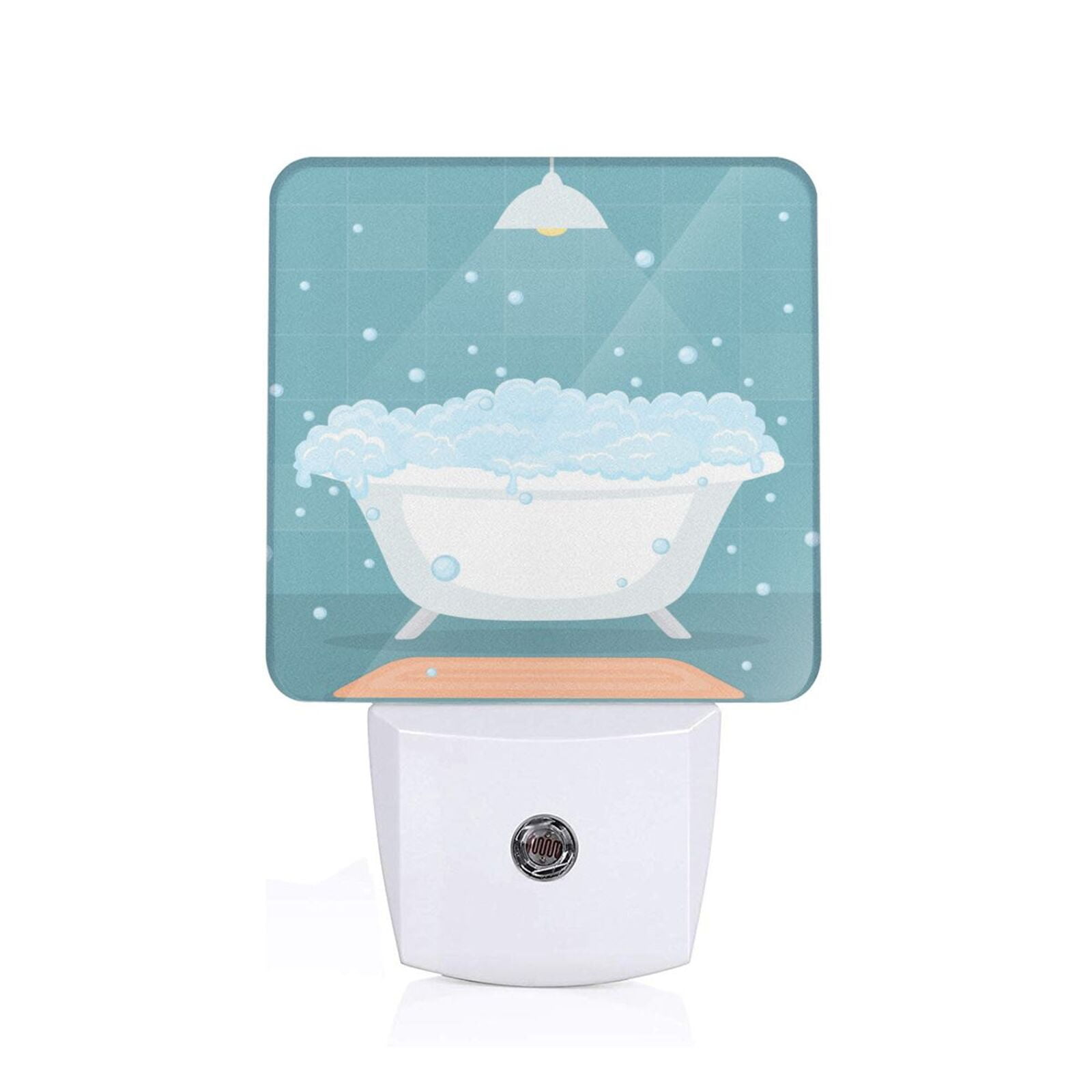 Daiia Bathtub with Soap Bubbles Pattern Plugin LED Backlit Night Light