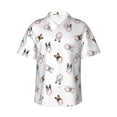 thumbnail image 1 of Daiia Bbaseball Dog Hawaiian Shirt for Men Gentle Cotton Regular Short Sleeve Casual-Small, 1 of 9