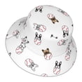 thumbnail image 1 of Daiia Bbaseball Dog Pattern Bucket Hat - Trendy Cotton Sun Hat for Beach, Golf, Fishing - Fun Outdoor Vacation Boonie for Men and Women, 1 of 9