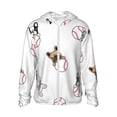 thumbnail image 1 of Daiia Bbaseball Dog UPF 50+ Sun Protection Hoodie Jacket Lightweight Long Sleeve Sun Shirt for Women Men with Pocket Hiking Outdoor-3X-Large, 1 of 9