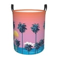 thumbnail image 1 of Daiia Beach with Palm Trees Round Laundry Basket with Handles Thickened Waterproof Circular hamper,Dirty Clothes Storage Basket for Bedroom,Bathroom,College Dorm-Small, 1 of 8