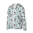 thumbnail image 1 of Daiia Bears and Tropical Leaves UPF 50+ Sun Protection Hoodie Jacket Lightweight Long Sleeve Sun Shirt for Women Men with Pocket Hiking Outdoor-3X-Large, 1 of 7