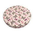 thumbnail image 1 of Daiia Beautiful Butterflies and Hearts Stool Covers Round,Round Bar Stool Covers Waterproof Bar Chair Covers Washable Stool Cushion Slipcover for 12-14 Inch Chair-12 inch, 1 of 7