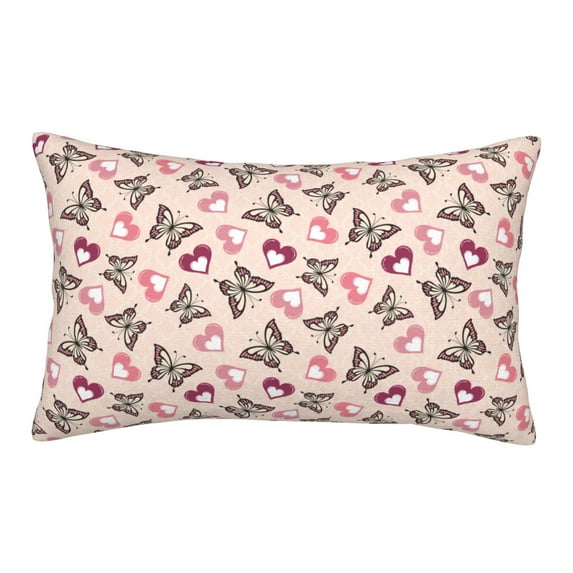Daiia Beautiful Butterflies and Hearts Bedding Waterproof Pillow Protector Zippered Queen – Bed Bug Proof Pillow Encasement-14"x20"