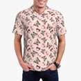 thumbnail image 1 of Daiia Beautiful Butterflies and Hearts Pattern Men’s Polo Shirts,Solid Deck Shirt,Classic Fit, Breathable Cotton Polo for Casual and Sport Wear-Small, 1 of 9