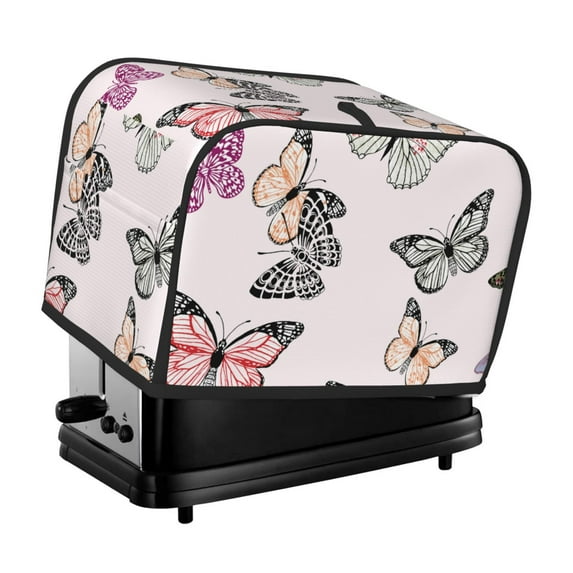 Daiia Beautiful Butterfly Pattern 2 slice Toaster Cover, Toaster Appliance Dust-proof Cover For Kitchen Small Appliance Dust Cover and Fingerprint Protection