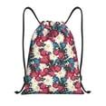 thumbnail image 1 of Daiia Beautiful Flower Pattern Drawstring Backpack, Gym Bag, Lightweight Backpack, Water-Resistant Bag Travel Sports Backpack, Fitness Bag, Yoga Bag-Small, 1 of 6
