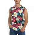 thumbnail image 1 of Daiia Beautiful Flower Printed Men's Tank Tops,Casual Soft Sleeveless Gym Muscle Shirts Bodybuilding Tee-Small, 1 of 8