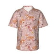 thumbnail image 1 of Daiia Beautiful Fox Hawaiian Shirt for Men Gentle Cotton Regular Short Sleeve Casual-XX-Large, 1 of 9