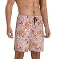 thumbnail image 1 of Daiia Beautiful Fox Mens Woven Stretch Pajama Short,Short Pajama Pants-Large, 1 of 7