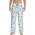 thumbnail image 1 of Daiia Bee Flower Men's Sleep Pant with Pockets and Drawstring,Pajama Pants-Large, 1 of 9
