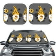 thumbnail image 1 of Daiia Bee Gnome With Sunflower 2PCS Car Windshield Sun Shade, Foldable Sun Shield for Car Front Window, Auto Sun Blocker Visor Protector Universal for Truck SUV Pickup-Small, 1 of 7