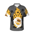 thumbnail image 1 of Daiia Bee Gnome With Sunflower Hawaiian Shirt for Men Gentle Cotton Regular Short Sleeve Casual-XX-Large, 1 of 9