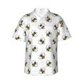 thumbnail image 1 of Daiia Bee Hawaiian Shirt for Men Gentle Cotton Regular Short Sleeve Casual-Small, 1 of 9