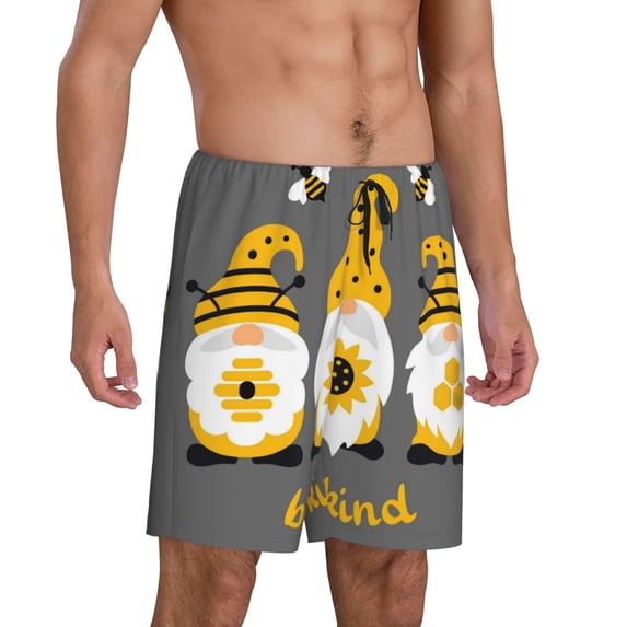 Daiia Bee Kind Mens Woven Stretch Pajama Short,Short Pajama Pants-Medium