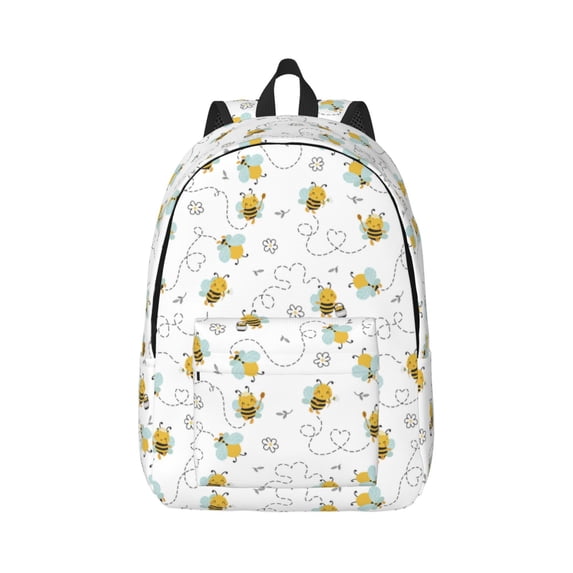 Daiia Bee Vintage Canvas Backpack for Men and Women ,Hiking Backpack,Travel Laptop Bag for School,Large Capacity Backpack