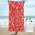 thumbnail image 1 of Daiia Beef Pattern Quick Dry Towel, Super Absorbent Travel Towel with Hanging Loop & Carabiner, Lightweight Compact Fast-Drying Microfiber Towel-31.5"x63", 1 of 8