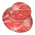 thumbnail image 1 of Daiia Beef Steaks Pattern Bucket Hat - Trendy Cotton Sun Hat for Beach, Golf, Fishing - Fun Outdoor Vacation Boonie for Men and Women, 1 of 9