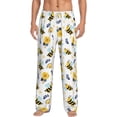 thumbnail image 1 of Daiia Bees And Rainbows Men's Sleep Pant with Pockets and Drawstring,Pajama Pants-Medium, 1 of 9