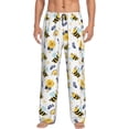 thumbnail image 1 of Daiia Bees And Rainbows Men's Sleep Pant with Pockets and Drawstring,Pajama Pants-Small, 1 of 9