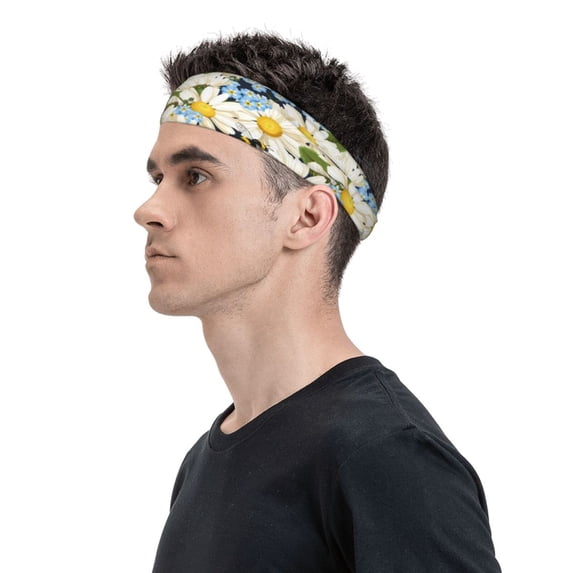 Daiia Bees Collecting Nectar printed Men's Performance Headband,Sports Headbands,Moisture Wicking Workout Headband