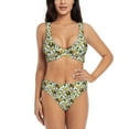 thumbnail image 1 of Daiia Bees and Flower Women's Bikini Set Two Piece Swimsuit High Waisted Bikini Adjustable Straps Bikini Perfect for Beach, Pool, and Summer Vacation-Small, 1 of 9