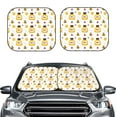 thumbnail image 1 of Daiia Bees and Flowers 2PCS Car Windshield Sun Shade, Foldable Sun Shield for Car Front Window, Auto Sun Blocker Visor Protector Universal for Truck SUV Pickup-Large, 1 of 7
