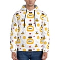 thumbnail image 1 of Daiia Bees and Flowers for Men's Fashion Hoodies & Sweatshirts with Kangaroo Pocket Hooded Sweatshirt Breathable & Moisture Wicking-4X-Large, 1 of 7