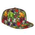 thumbnail image 1 of Daiia Begetable print Flat Bill Hats Flat Brim Trucker Cap Baseball Cap Adjustable Classic Low Profile Hat Unconstructed Plain Cap, 1 of 9