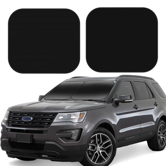 Daiia Black 2PCS Car Windshield Sun Shade, Foldable Sun Shield for Car Front Window, Auto Sun Blocker Visor Protector Universal for Truck SUV Pickup-Medium