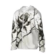 thumbnail image 1 of Daiia Black And White Rose UPF 50+ Sun Protection Hoodie Jacket Lightweight Long Sleeve Sun Shirt for Women Men with Pocket Hiking Outdoor-X-Large, 1 of 7